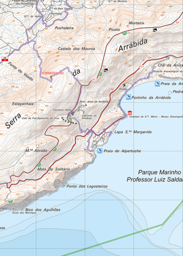 Mapa del Parque Natural de Arrábida