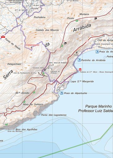 Mapa do Parque Natural da Arrábida