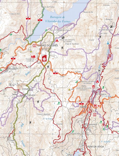 Mapa del Parque Nacional de Peneda-Gerês