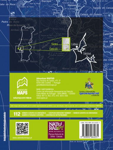 Carte du Parc Naturel de Sintra Cascais