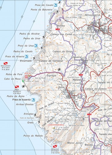 Mapa do Parque Natural de Sintra Cascais