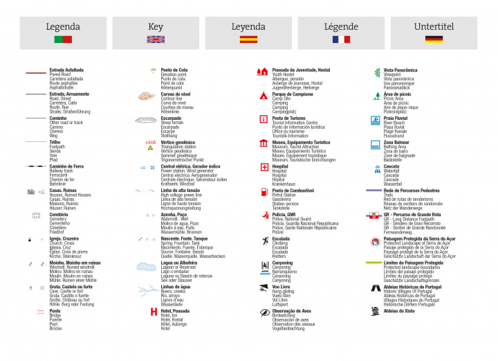 Carte des Montagnes Lousã et Açor - Villages du Schiste